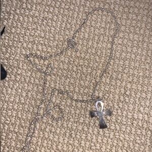 Sterling silver cross necklace